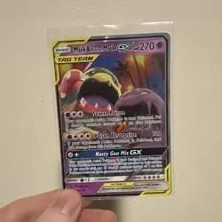 Pokemon TCG Muk & Alolan Muk GX 197/214 Unbroken Bonds TAG TEAM Full Art Holo - Image 1