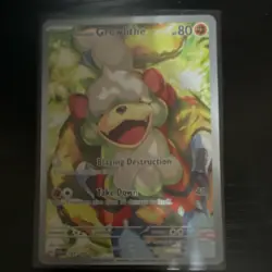 Pokemon TCG Hisuian Growlithe Illustration Rare Sv06 181/167 Holo English 80HP - Image 1