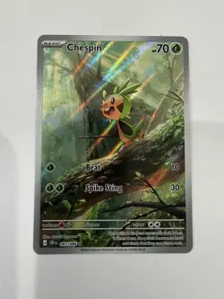 POKEMON Chespin 087/086 Illustration Rare Holo Chaos Rising - Near Mint - Image 1