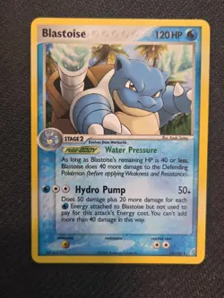 Blastoise Rare Holo 14/100 Pokemon Card LP Crystal Guardians Card Swirl - Image 1