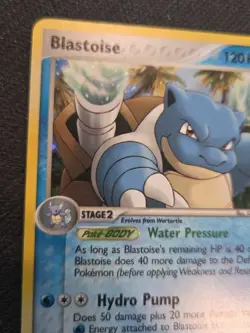 Blastoise Rare Holo 14/100 Pokemon Card LP Crystal Guardians Card Swirl - Image 3