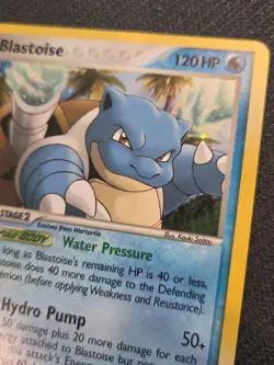 Blastoise Rare Holo 14/100 Pokemon Card LP Crystal Guardians Card Swirl - Image 4