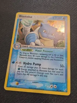 Blastoise Rare Holo 14/100 Pokemon Card LP Crystal Guardians Card Swirl - Image 5