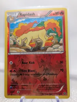 Pokemon - Rapidash - 17/114 - Uncommon - Reverse Holo - XY - Steam Siege - NM - Image 1