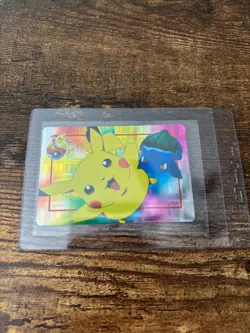 Pikachu Vintage Vending Machine Prism Sticker 1998 Pikachu Stamp Pokemon (108) - Image 1