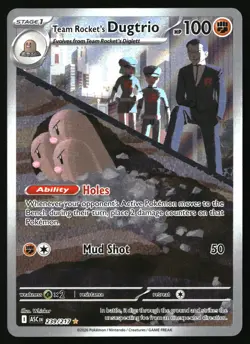 TEAM ROCKET'S DUGTRIO 239/217 ASCENDED HEROES POKEMON HOLO NM/M - Image 1