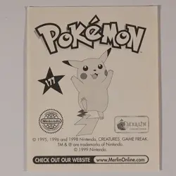 Hitmonchan 177 - Merlin Topps - Vintage Pokemon Sticker - NM - Image 2