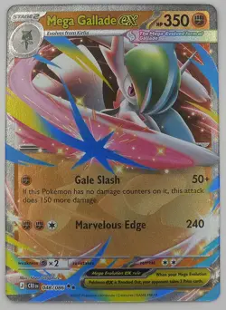 Mega Gallade ex 048/086 Double Rare ME04: Chaos Rising Pokemon NM/M - Image 1