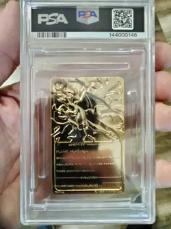 1999 Burger King Pokemon Charizard Gold Card PSA 8 NM-MT - Image 2