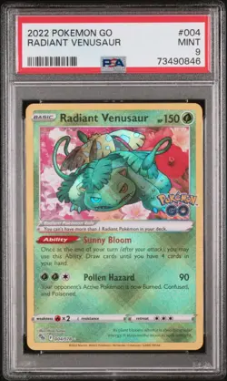2022 POKEMON GO 004 Radiant Venusaur holo PSA 9 Mint 73490846 - Image 1