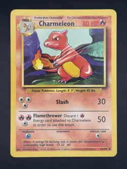 1999 TCG Pokemon #24/102 Charmeleon Non Holo Unlimited Base Set - Image 3