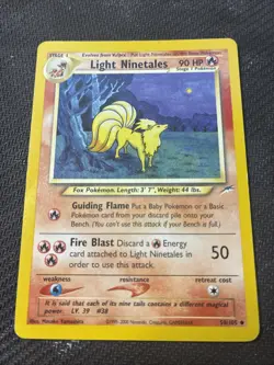 Pokemon TCG — Light Ninetales Neo Destiny Unlimited 50/105 Mp - Image 1