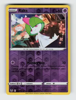 Ralts 067/195 Reverse Holo Common Silver Tempest Pokemon 2022 Near Mint - Image 1