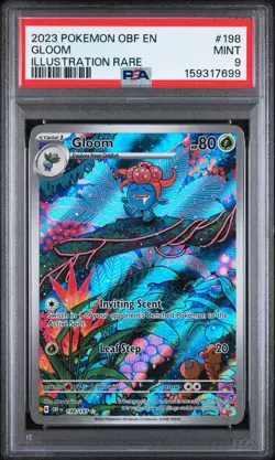 2023 POKEMON OBF EN-OBSIDIAN FLAMES #198 GLOOM ILLUSTRATION RARE - PSA 9 - Image 3