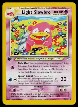 Pokemon Card - Light Slowbro Neo Destiny 51/105 Uncommon 1st Edition - Image 1