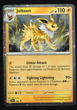 Pokemon Jolteon SV: Scarlet & Violet Promo Cards #169 NM - Image 1