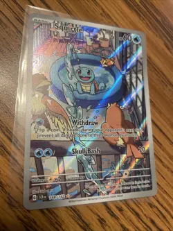 Squirtle Stellar Crown Holo Illustration Rare Card 148/142 Sv07 NM/M Condition - Image 2