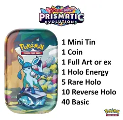 Pokemon TCG: Prismatic Evolution Bulk Bundle - 57 Cards + Mini Tin - Image 1
