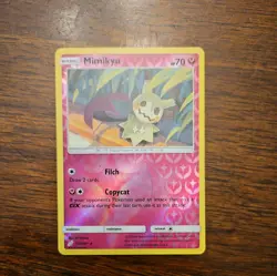 Pokemon Cards Mimikyu 112/181 Reverse Holo Team Up Sun & Moon NM Never Played - Image 1