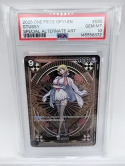 One Piece Card Game Stussy OP07-085 SP Super Rare Foil A Fist Divine Speed Eng - Image 1