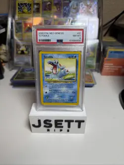 Pokemon TCG Totodile Neo Genesis Card 81/111 Unlimited Common PSA 8 NM-Mint - Image 1