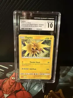 Pokemon Zapdos 012/034 Holo Rare CLC Trading Card Game Classic CGC 10 Gem Mint - Image 1