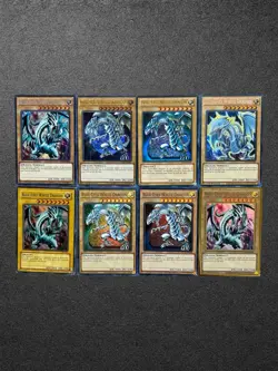 YuGiOh Blue-Eyes White Dragon 8x Card Collection Lot Multi-Art SDK LOB MGED - Image 1