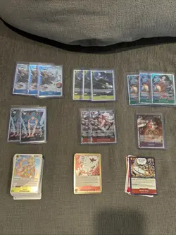 One Piece CCG 80 Card Lot SR-R-UC Holo Foil English NM - Image 1