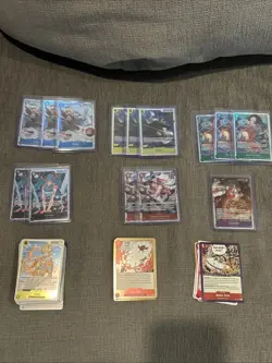 One Piece CCG 80 Card Lot SR-R-UC Holo Foil English NM - Image 2
