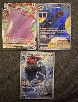Pokemon TCG VMAX & Stage Card Lot - Ditto VMAX, Orbeetle, Probopass, 3 Holo EN - Image 1