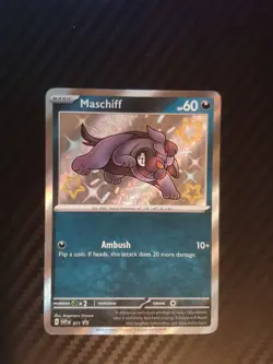 Maschiff SVP071 Paldean Fates Black Star Promo Baby Shiny Card Pokemon TCG - Image 1