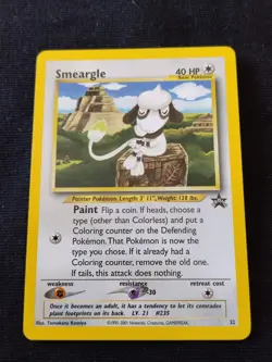 Pokemon Card Smeargle League Promo Black Star #32 Wizardds Of The Coast 2001 NM - Image 1