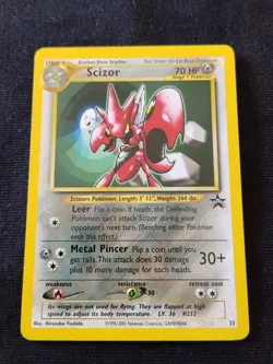 Pokemon Card Scizor League Promo Black Star #33 Wizards Of The Coast 2001 EX - Image 1