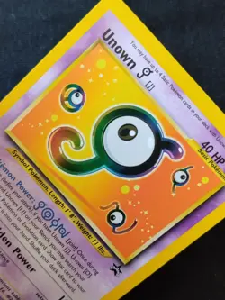 Pokemon Card Unown Movie Promo Black Star #38 Wizards Of The Coast 2001 EX - Image 2