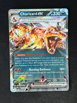 Pokemon TCG Charizard EX 125/197 Obsidian Flames Double Rare Holo NM - Image 1