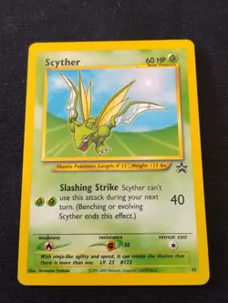 Pokemon Card Scyther League Promo Black Star #45 Wizards Of The Coast 2002 NM - Image 1