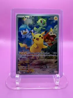 POKEMON Pikachu 027 Sv: Scarlet & Violet Promo Cards Holo IR Illustration Rare - Image 1