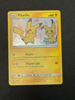 2019 Pokemon Sun & Moon Black Star Promos Holo Pikachu #SM162 - Image 3