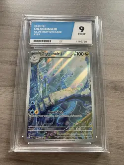 Pokemon Card Dragonair Illustration Rare 181/165 Scarlet And Violet Graded ACE 9 - Image 1