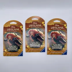 Disney Lorcana TCG Wilds Unknown Sleeved Booster Pack Lot Of 9 FACTORY SEALED - Image 4