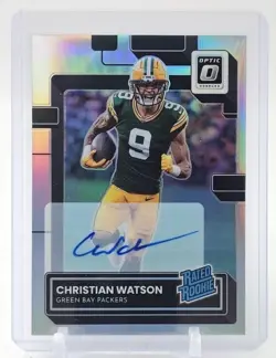 2022 Panini Donruss Optic - Rated Rookie Christian Watson #219 Holo Auto /125 - Image 1