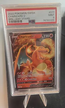 Swsh09: Brilliant Stars Charizard V 017/172 Holo PSA 9 - Image 3