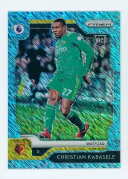 2019-20 Christian Kabasele Panini Prizm Blue Shimmer Watford Rookie Card 1/8 - Image 1