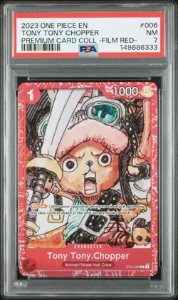 ONE PIECE PREMIUM CARD COLLECTION -ONE PIECE FILM RED- TONY TONY CHOPPER PSA 7 - Image 1