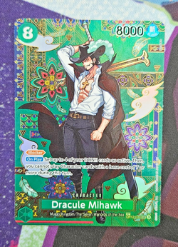 One Piece Card Dracule Mihawk OP12-030 SP OP14 Azure Sea’s Seven - Image 2