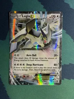 Lugia EX 68/98 XY-Ancient Origins Holo Ultra Rare Pokemon Card DMG - Image 2