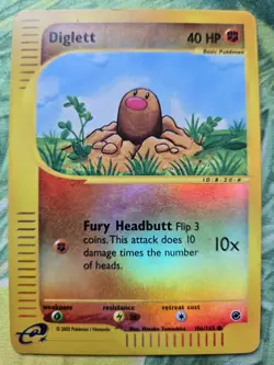 Diglett - Expedition 106/165 WotC e-Reader Reverse Holo Common Pokemon Card HP - Image 1