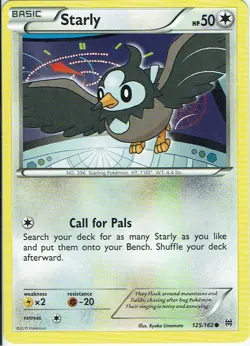 Pokemon Karte Trading Card Game XY Turbostart Nr. 125/162 Starly englisch - Image 1