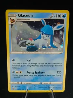 Glaceon SWSH 192 Black Star Promo Sword & Shield Holo Rare Pokemon Card - Image 1