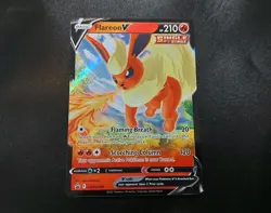 Flareon V SWSH149 Full Art Black Star Promo Pokemon Card NM - Image 1